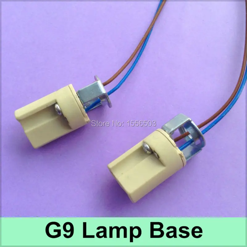 

2X G9 Ceramics Lamp Base Lamp Holder G9 Fitting Socket LED Aging Test Lamp Bracket G9 with Wire