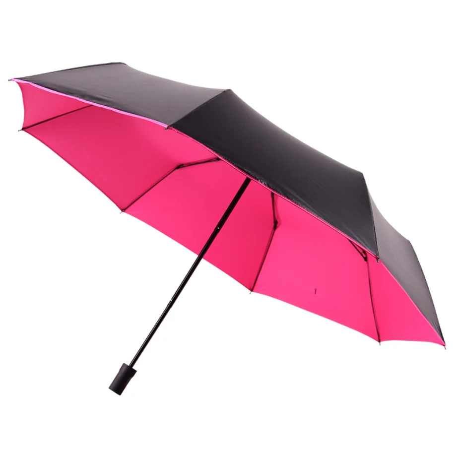 Ветростойкий зонт для взрослых черный складной зонт от солнца