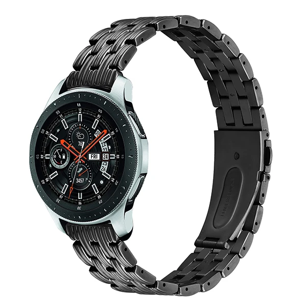 IWonow ремешок для часов из нержавеющей стали+ устройство для удаления звеньев для samsung Galaxy Watch 46 мм SM-R800 быстросъемный браслет - Цвет ремешка: Black