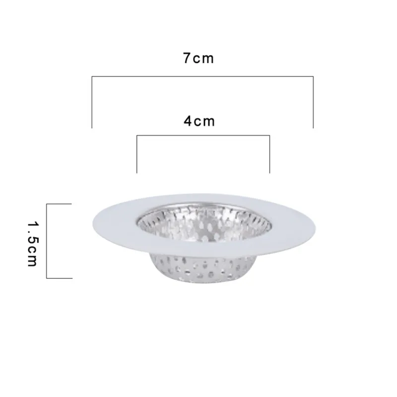 1 шт. сетчатый фильтр для раковины волос из нержавеющей стали для сливного отверстия, Металлический канал, искусственный фильтр, ванна, фильтр для раковины, мусора - Цвет: A