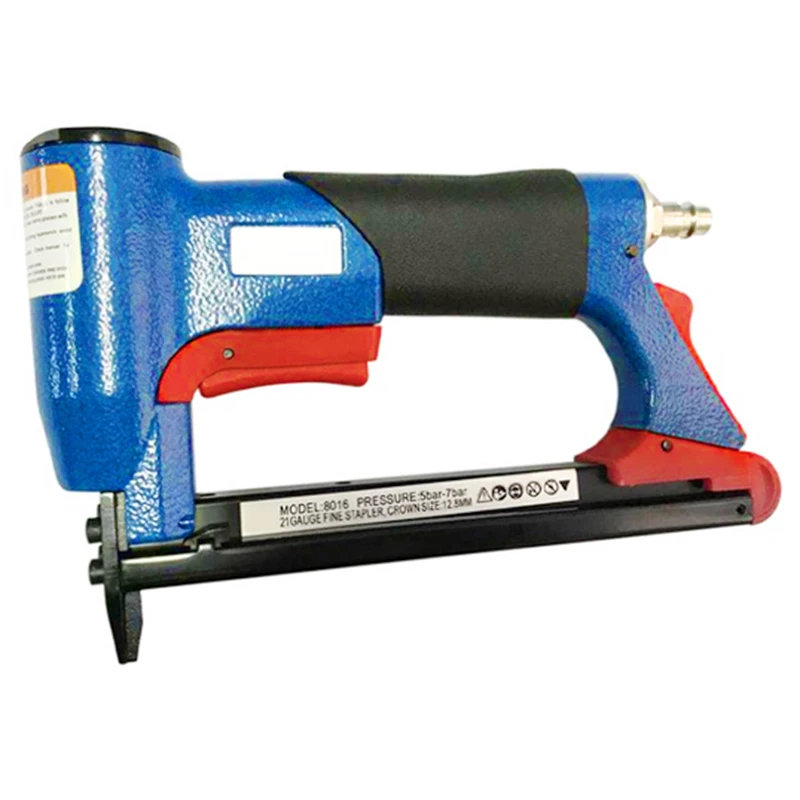 1/2 Inch Pneumatic Air Stapler Nailer Fine Stapler Tool For Furniture Blue Nailer Tool 4-16Mm Woodworking Pneumatic Air Power