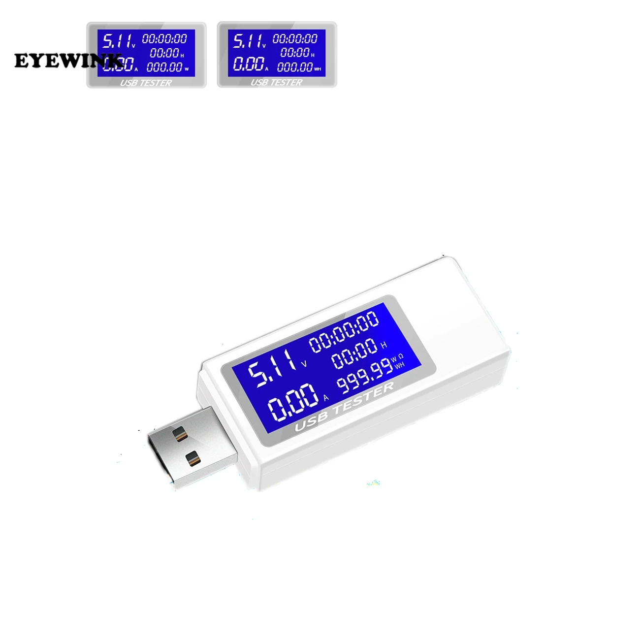 

9 in1 DC USB Tester Current 4-30V Voltage Meter Timing Ammeter Digital Monitor Cut-off Power Indicator Bank Charger 40%off