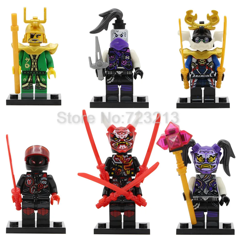 

Single Ninja Mr.E Figure Set Ultra Violet Samural X Hutchlns Model Building Blocks kits Brick Toys for Children