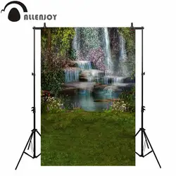 Allenjoy Фон фотографии водопад пейзаж, трава mountain flowe природа фон для фотосессий фотосессия photobooth