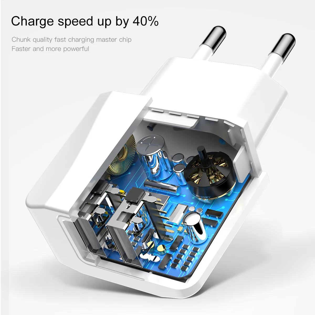 Baseus شاحن USB مزدوج ، الهاتف المحمول قابش الشاحن نمط الاتحاد الاوروبي السفر الحائط مهايئ شاحن ل فون باد سامسونج Xiaomi الهاتف شاحن