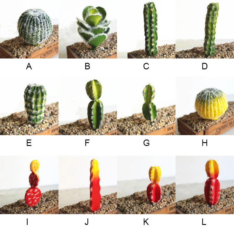 

Artificial Prickly Pear Succulents Cactus Green Plant Simulation Fake Flowers DIY Home Decor Desert Plants Landscape 7A1047
