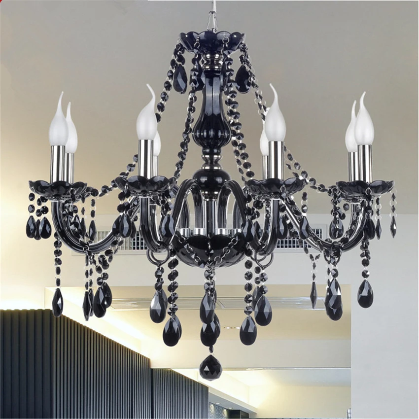  Modern Black Crystal Pendant Lights LED Kitchen Dining&Bar for Living Room Bedroom Indoor Pendant L - 32898652501