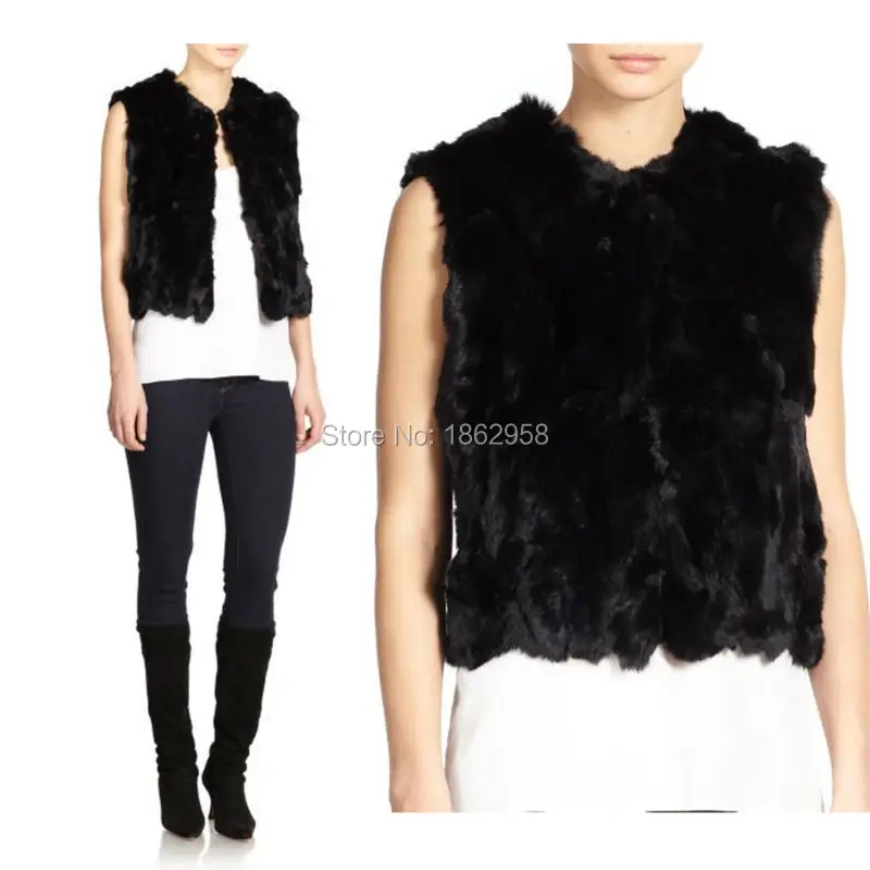 SJ210 01 Fashion Amazing Cool Style Small Furs Vests Jackets Type Round