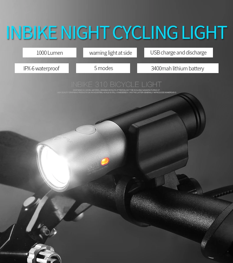 Flash Deal INBIKE 1000 Lumen Bicycle Light USB Rechargeable Riding Flashlight Bike Lamp Led Mountain Bike Equipment Cycling Accessories 310 0 Flash Deal INBIKE 1000 Lumen Bicycle Light USB Rechargeable Riding Flashlight Bike Lamp Led Mountain Bike Equipment Cycling Accessories 310 0