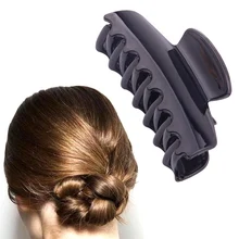 DIY пластиковые аксессуары для волос большой размер Когти для густых волос блестящие черные заколки для душа для женщин парикмахерские