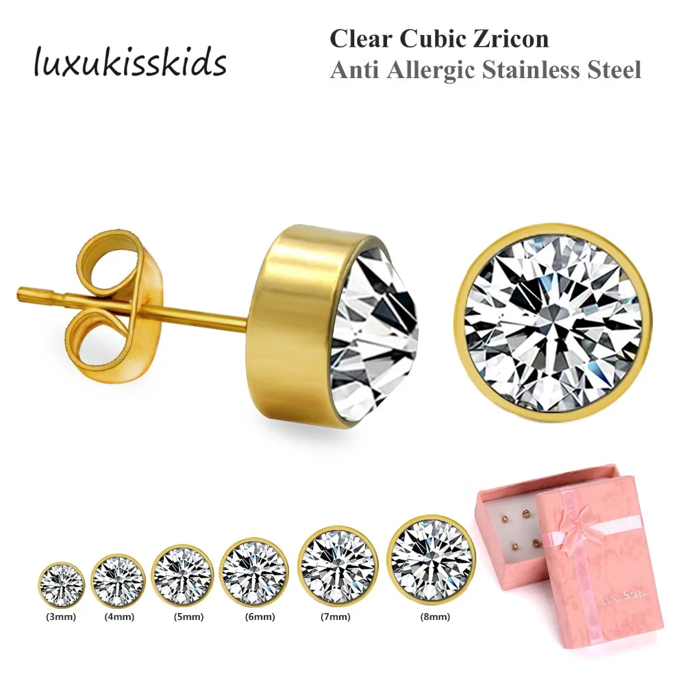 Детские серьги гвоздики LUXUKISSKIDS для женщин набор сережек 6 Пары/корзина 2020 модные