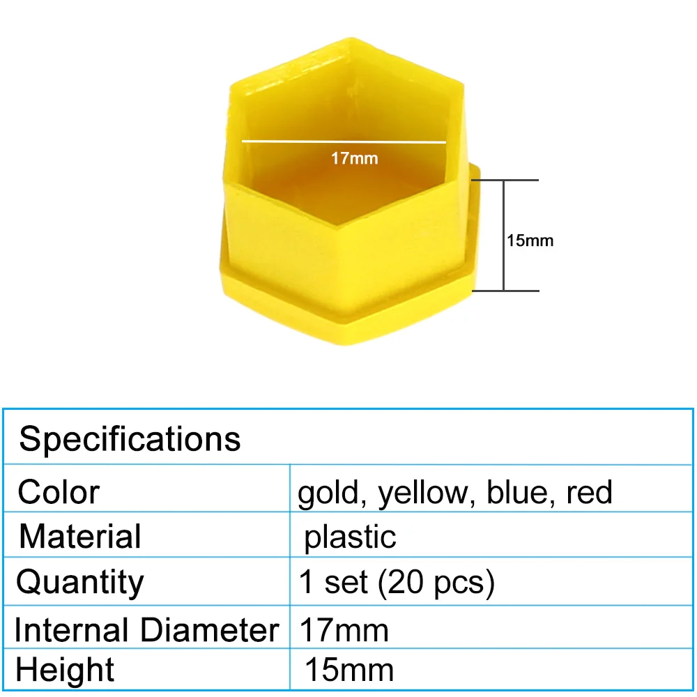 Набор из 20 шт. универсальные мм 17 мм хромированные пластиковые колеса автомобиля гайка крышки болт крышки