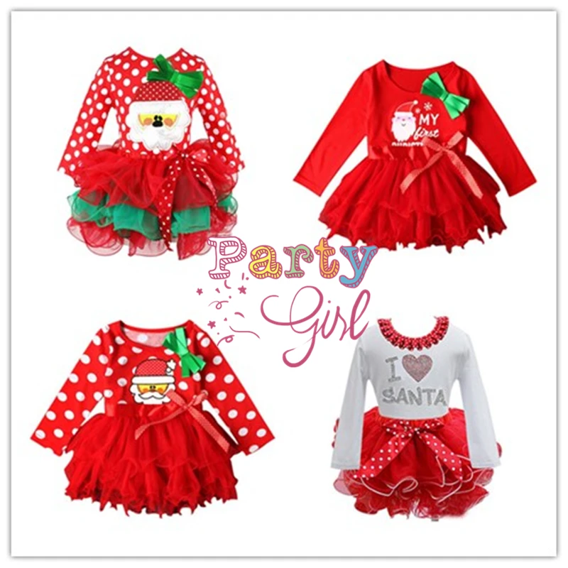 

Christmas Dress Baby Girls Clothes Red Baby Christmas Dress for Girl Children New Year Festival Santa Costume Kids Party Dresses