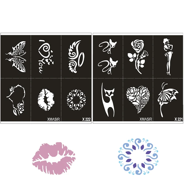 2 Color Temporary Tattoo Kit for Women Men Kids Fake Tattoos Semi Permanent  Tattoo Ink Art Painting DIY Fake Freckles with 1pc Tattoo Stencils -  Walmart.com