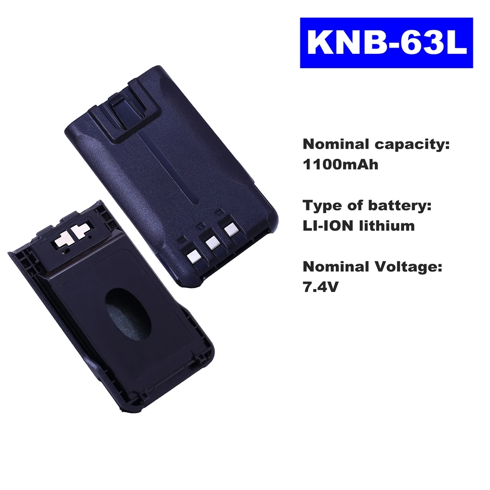 7.4V 1100mAh LI-ION Radio Battery KNB-63L For Kenwood Walkie Talkie TP-U100/TK-U100 TH-K20/K40 Two Way Radio быстрое зарядное устройство для kenwood radio ksc 35s li ion battery tk3400 knb 45l tk2400