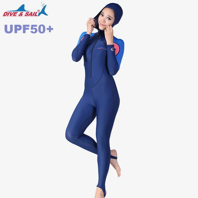 Купальник для всего тела, костюм Stinger с защитой от ультрафиолета UPF50+, для дайвинга, с капюшоном, базовый слой, гидрокостюм для мужчин и женщин, купальный костюм - Цвет: LS-715-3