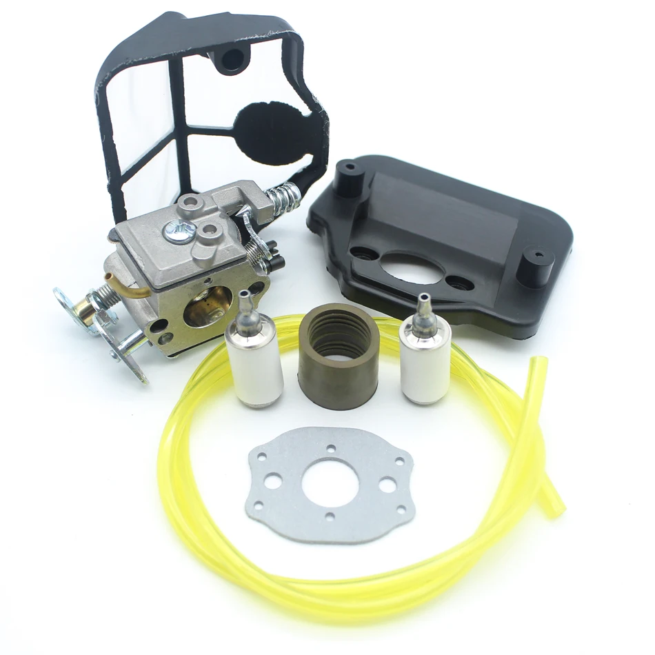 Carburetor Air Filter Intake Manifold Fuel Filter Line Kit For