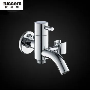 

Free shipping wall mounted chrome copper toilet faucet mixer 1/2" bidets shower valve with bracket 2-hole water outlet faucet