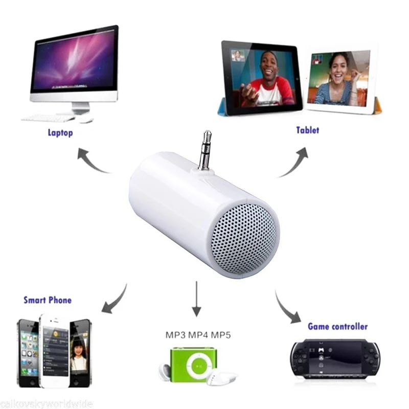

Mini Speaker Stereo 3.5mm Amplifier USB Portable For MP3 MP4 Mobile Phone Tablet ND998
