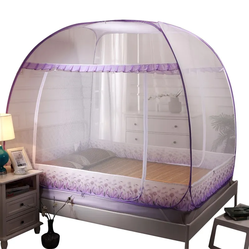 

Purple Bedding Net For Adults Summer Mosquito Net For Children Blue Bed Conpy Netting Outdoor Insert Mesh Tant Free Installation
