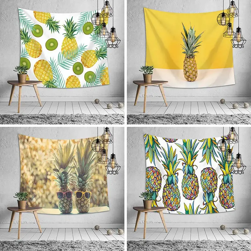 Hot Selling Pineapple Watercolor Hanging Wall Tapestries Mandala ...