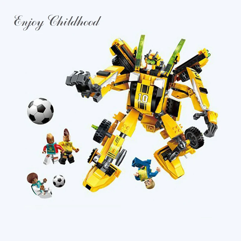 

Enlighten Super Soccer Golden Balls Robot Building Blocks Bricks Educational Toys Children Gift Christmas Legoings