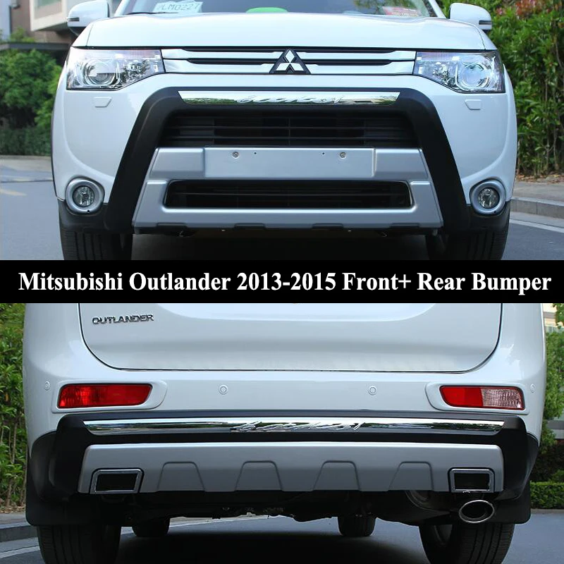 Для Mitsubishi Outlander 2013 2015 передние и задние бамперы защита для губ противоскользящая