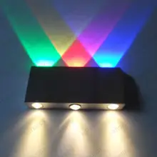 Затемнения/не вверх/вниз 6 Вт светодиодный настенный светильник прямоугольная лампа диско гостиная столовая Кофейня Серебряная оболочка