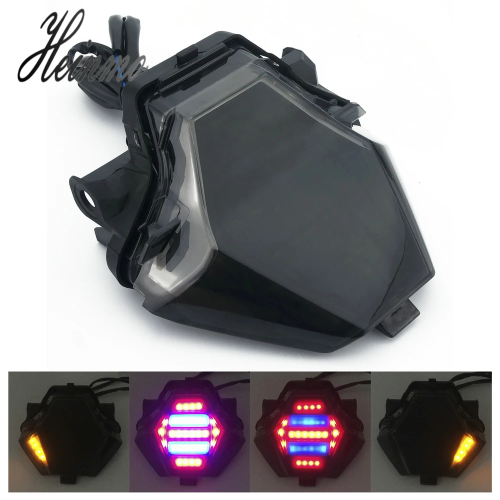 

LED Rear Running Flashing Stop Brake Blinker Turn Signals Flasher Light Taillight Motorcycle For Yamaha R3 R25 MT07 MT-07 MT 07