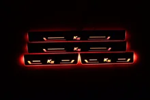 Qirun acrilico mobile a led del portello dello scuff benvenuto luce pathway lampada pannelli interni delle porte portello del piatto del davanzale per Kia Optima K5 2011- 2017 2018