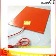 400*600*1,5 мм Нагревательный коврик для 3D-принтера Гибкая силиконовая Резина нагреватель 220 в 1200 Вт клейкий 1 сторона 100 k Термистор 2000 мм свинец