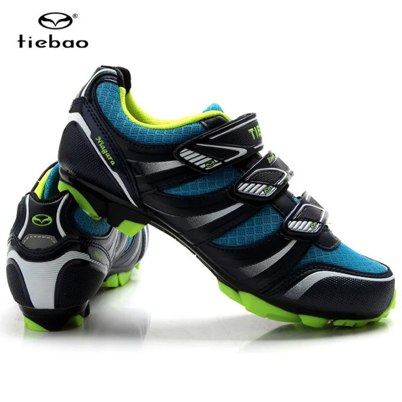Бренд Tiebao велосипедная обувь MTB Calzado Ciclista Ультралегкая Мужская дышащая обувь для гонок Zapatos De Ciclismo De Carretera - Цвет: Синий