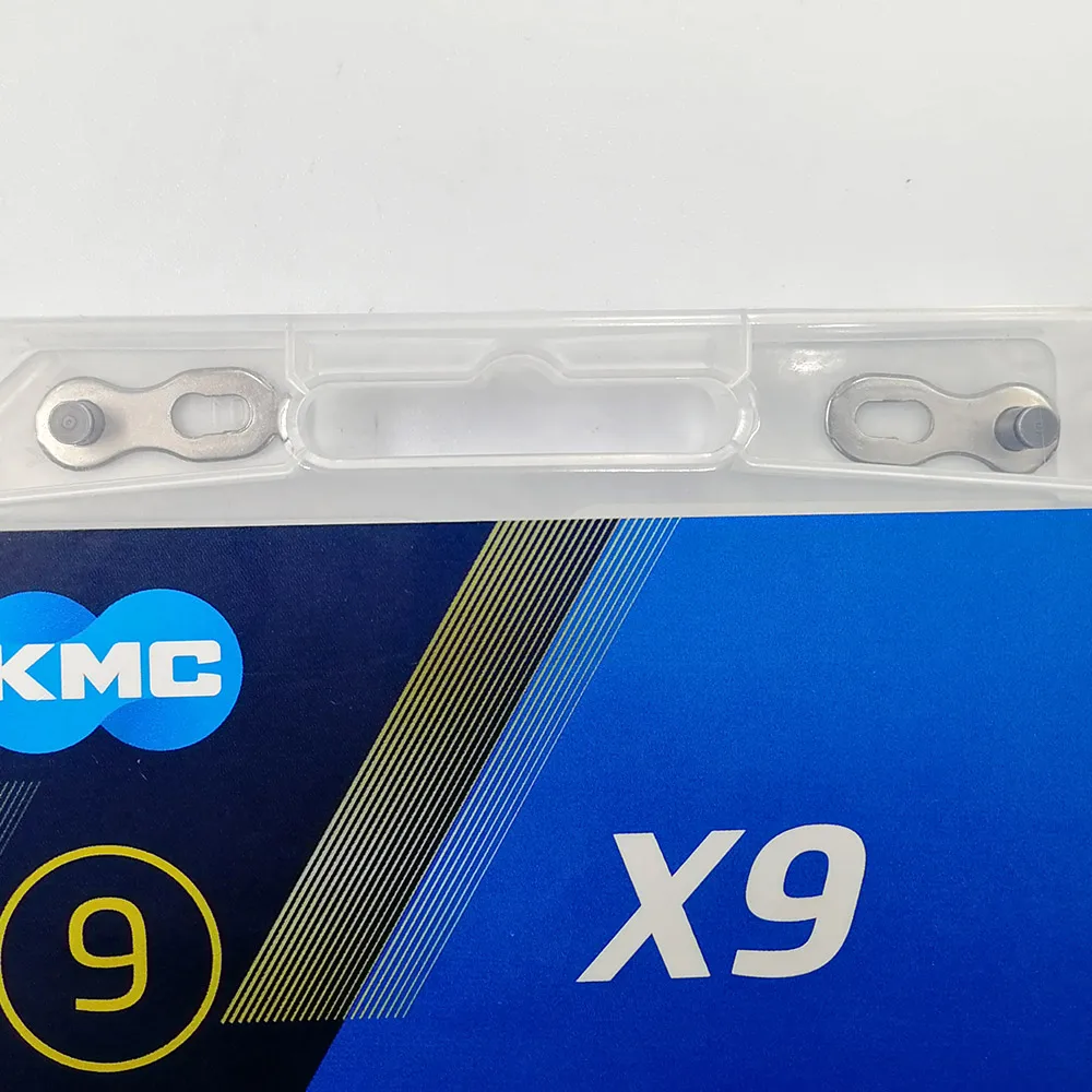 KMC X9 велосипедная цепь 9 скоростей 116 звеньев с быстрой связью Сверхлегкая 287 г MTB цепь для горного велосипеда дорожная 9 переменная коробка