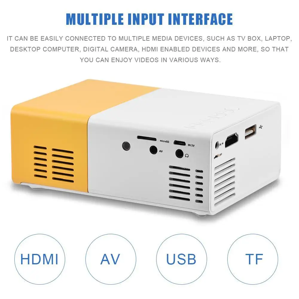 LED Video Projector mini projectors Support 1080P Mini Portable sound