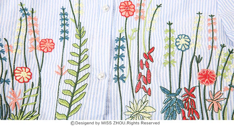 Standing Collar Maternity Dresses 2019 Summer Striped Embroidered Nursing Dress Breastfeeding Clothes for Pregnant Women QL503