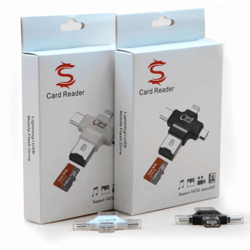 Usb флэш накопитель для iPhone 5/5S/6/6 s/6 Plus/7/ s/7 Plus/iPad/Android USB/OTG/Type C/Lightning 4 в 1 64 ГБ 32 16 ГБ|flash