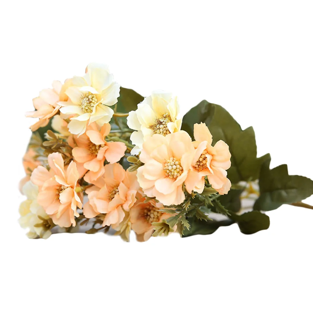 Домашний Свадебный искусственный цветок, букет Маргаритка из шелка, букет роз, украшение для дома, свадьбы, вечеринки, искусственный цветок