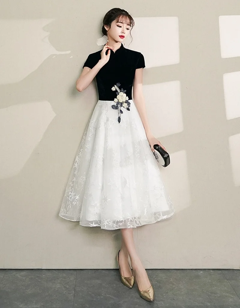 black white dresses semi formal