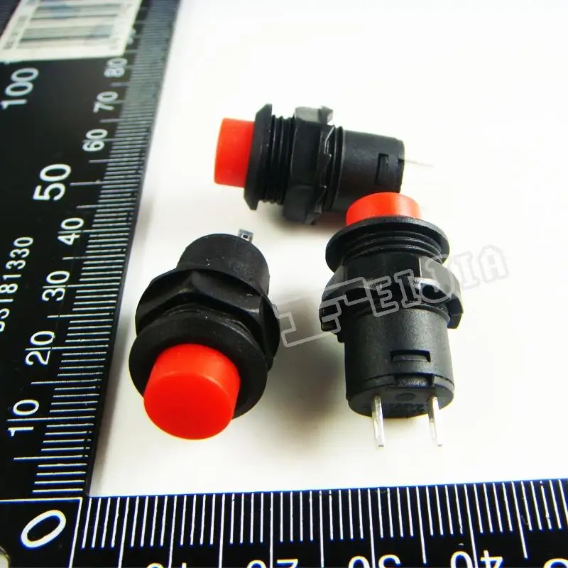 

DS-425A Button color Red 1A/250VAC OFF-ON 2Pin Self-locking Push Button Switch 20Pcs/lot