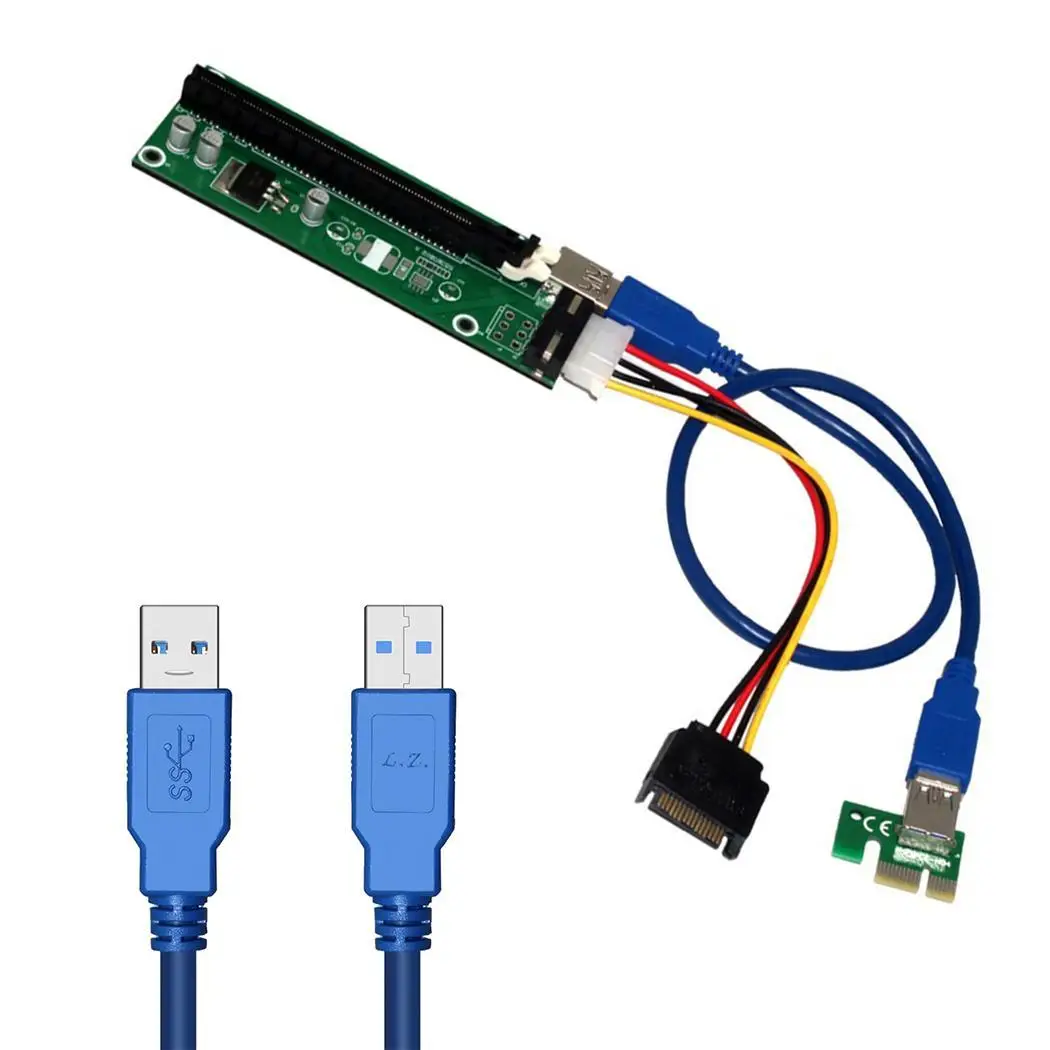 USB 3 0 PCI E Express 1x к 16x адаптер расширителя для переходных карт 15 с любыми