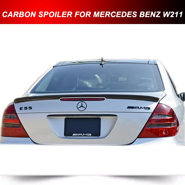 For Mercedes Benz E55 Amg Carbon Fiber Trunk Spoiler Lip W211 E280 E350 E320 E500 Sedan 0310