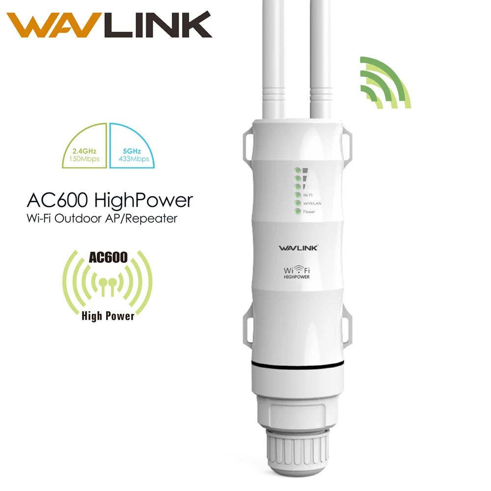 Wavlink AC600 30dbm High Power Outdoor Weatherproof Wireless Wifi Router/AP Repeater Dual Band 5G/2.4G Outer Detachable Antenna Wavlink AC600 30dbm High Power Outdoor Weatherproof Wireless Wifi Router/AP Repeater Dual Band 5G/2.4G Outer Detachable Antenna