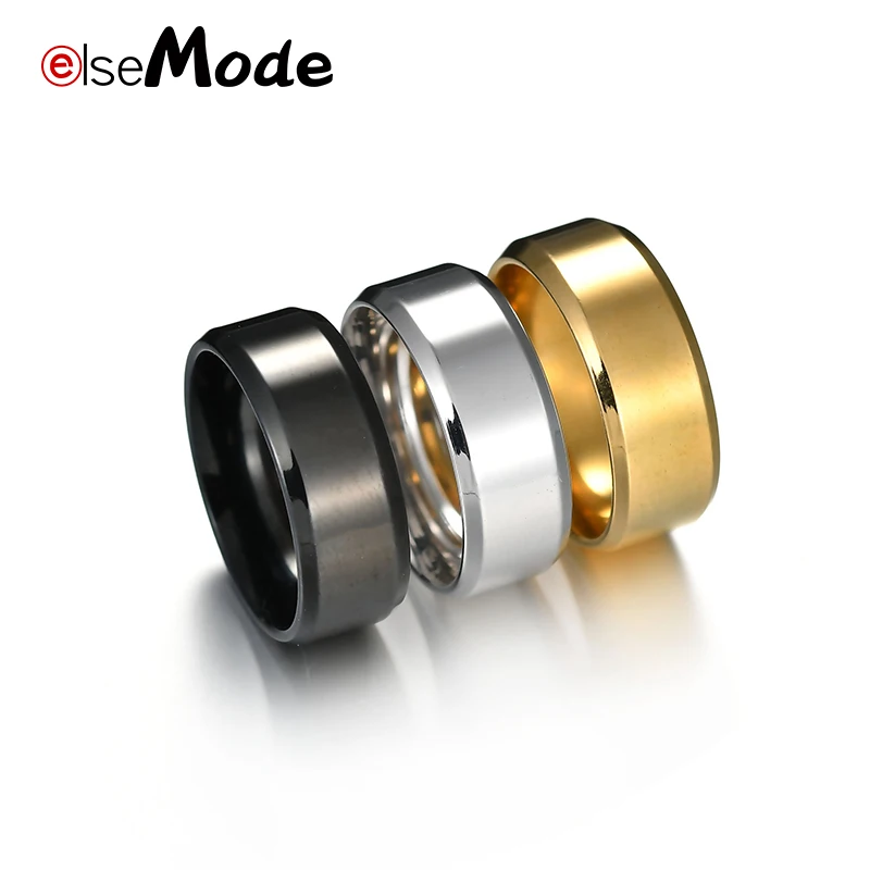Кольцо ELSEMODE из нержавеющей стали для мужчин и женщин ювелирное изделие унисекс в