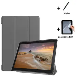 Ультратонкий Роскошный Folio Stand кожаный чехол + Экран Protector + стилус для lenovo Tab E10 10,1 TB-X104F X104M X104N 10,1"