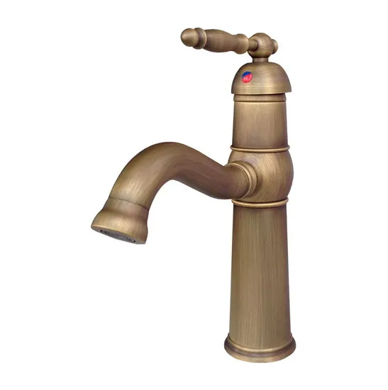 Antique Brass Single Lever Handle Swivel Kitchen Bathroom Sink Basin Faucet Mixer Taps aan041