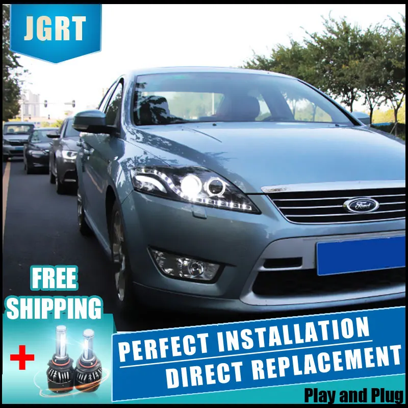 

2PCS LED Headlights For Ford Mondeo 2007-2013 Car Led Lights Double Xenon Lens Car Accessories Daytime Running Lights Fog Light