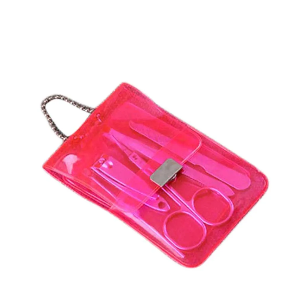 5 PCS/SET Portable Stainless Steel Nail Art Manicure Nail Care Tools ...