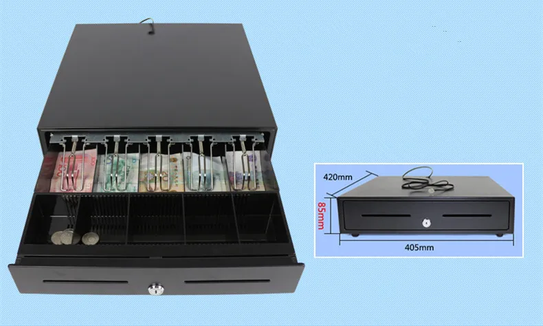 

2016 new Z420 five grid third gear lock cash drawer POS cash register POS cash register box money box cash register box 405