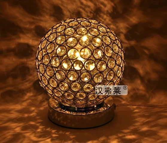 

Modern K9 Crystal Table Lamp Bedside Living Room Office Lampshade Decoration Luminaire E27 110-240V