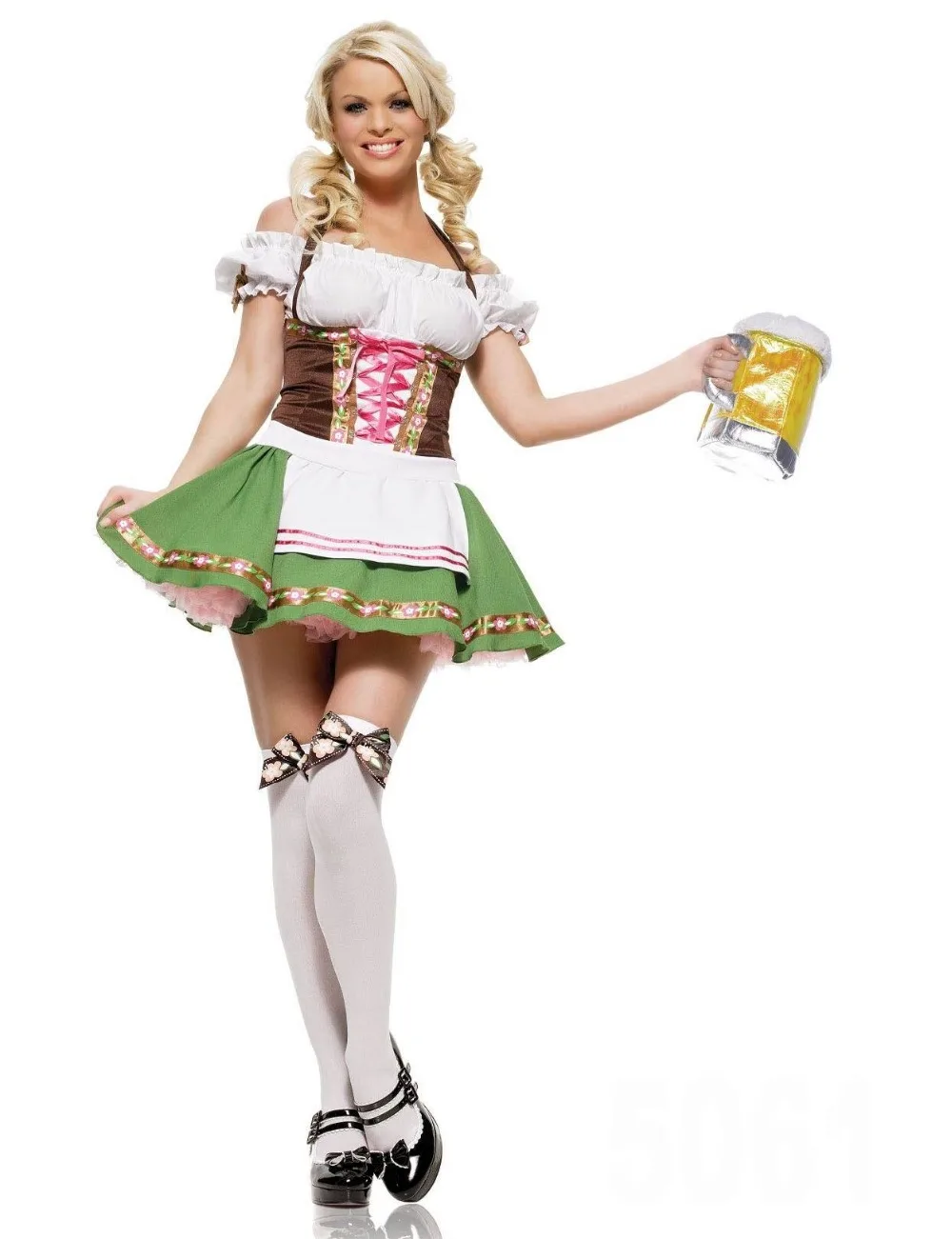 Zonsaoja Disfraces Mujer Alemana De Cerveza Oktoberfest Vestido Mini Falda